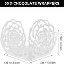 Alipis Hollow-Out Chocolate Packaging Tray 1.4 Inch Paper Truffle Liners for Wedding Party Candy Separating Tray 50Pcs