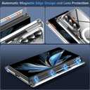 Hensinple Magnetic for Samsung Galaxy Z Trifold Case, Z Trifold Case [Compatible with MagSafe]Transparent Military Grade Drop Magnetic Hinge Protection Rugged Slim Protective Bumper Phone Cover(Clear)