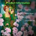 Long Reddish Brown Braided Wigs For Women Costume Auburn Synthetic Anime Wig For Halloween Cosplay Party Use