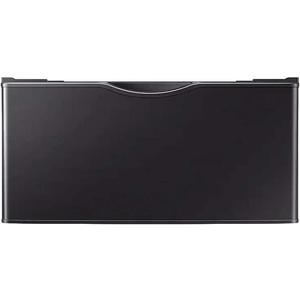 SAMSUNG 27-Inch Washer Dryer Pedestal Stand w/ Pull Out Laundry Storage Drawer, Stainless Steel, WE402NV/A3, Brushed Black