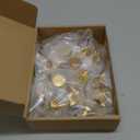 Therwen 50 Pcs Cabinet Knobs Brushed Brass Round Drawer Pulls Closet Door Knobs Mushroom Dresser Solid Hardware with Screws for Kitchen Cupboard Bedroom (Gold,0.98 Inch,Classic)