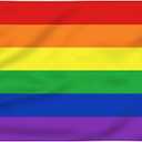 Rainbow Pride Flag 6 Stripes 3x5ft - Staont Flag Vivid Color and UV Fade Resistant - Canvas Header and Brass Grommets (Rainbow Flag 3x5ft (1PACK))