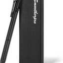 SMOOTHERPRO Bolt Action Pen, Stainless Steel Ballpoint Pen with Pocket Clip, Compatible with Pilot G2 Refill, Decompression Tactical Pen for EDC Signature Office Business, Black