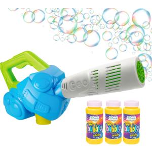 ArtCreativity Bubble Leaf Blower with 3 Refill Solutions, Outdoor Bubble Toys for Toddlers 1-3, 2 Year Old Boy Birthday Gift, Christmas Toddler Toys for Boys, Bubble Machine for Kids