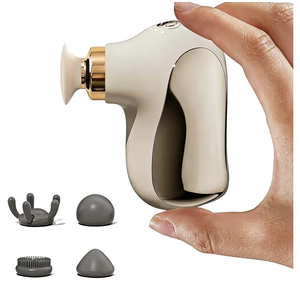 Mini Massage Gun, Portable Deep Tissue Percussion Muscle Massager for Pain Relief, Quiet Handheld Device for Neck, Shoulder, Back, Leg, 4 Speeds & Long Battery Life, Travel-Friendly Gift