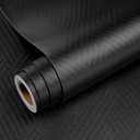 YENHOME 30"X200" Textured Peel and Stick Wallpaper Peel and Stick Removable Textured Geometric Accent Wall Paper Black Contact Paper for Cabinets and Drawers Walls 3D Black Wallpaper