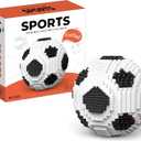 Soccer Building Blocks 850pcs - STEM Educational Toy for Kids Ages 8+, White & Black Football Bricks for Creative Play, 10 inches