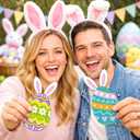 Qunclay 12 Pack Easter Gift Card Holders Easter Egg Money and Card Sleeves Holders Ornaments Bunny Ear Cash Gifts for Spring Christian Holiday Surprise Party Favors Basket Stuffers Gift Tag Decoration