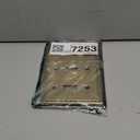 OKAWYC Triple Toggle Light Switch Cover Belaire Beaded Metal Wall Plate, 2-Pack Antique Brass 3 Gang, for Light Switch Cover Decorative Wallplate, Durable,3 Toggle, Antique Brass