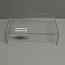 Clear Acrylic Monitor Stand Riser 1 Tier, 4 Inches High Clear Computer Desk Organizer Shelf for Multi Media PC Storage Laptop