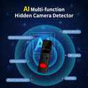 2026 AI Hidden Camera Detectors Features 5 Sensitivity Levels, Anti-Spy Camera Detector for GPS Trackers, Bug Detector Electronic Sweeper, Portable RF Signal Scanner for Hotel/Car/Bathroom/Travel