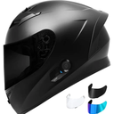 Virtue Bluetooth Motorcycle Helmet with Clear shield Medium