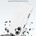 Jusy Compatible with MagSafe Polka Dot Case for iPhone 14 Pro, Cute Aesthetic Polka Dots Magnetic Phone Case, Soft TPU and Hard PC Protective Phone Cover for Women Girls (Matte) - White