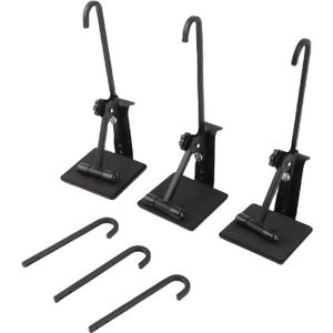 Fireplace Stocking and Garland Hanger, 2 in 1 Adjustable Heavy Duty Mantel Hangers, Garland Holder for Mantle Fits 0.5" to 7" Mantle No Drill, Christmas Garlands Clip for Holiday Decor (3pcs)