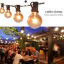 50 Pack Outdoor Lighting Clips, Clear Plastic Wall Mount Hooks for Hanging Christmas, Led, Fairy Lights, 10 Pound Weight Capacity