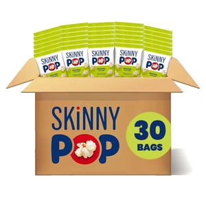 SkinnyPop Popcorn, Original, Whole Grain, Dairy-Free Snack, 0.65oz Bags (30ct) BB 01/31/2026
