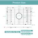 KINKIB Stainless Kitchen Sink Protector - 20" x 14" with Center Drain