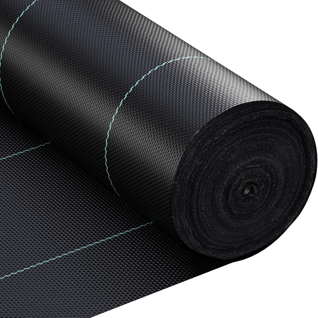 Doniks 6x300ft Driveway Fabric,3.5OZ Commercial Heavy Duty Weed Barrier Fabric, Garden Landscape Fabric,French Drain Fabric for Erosion Control,Landscape Fabric,Weed Barrier,Construction Projects (6x300ft)