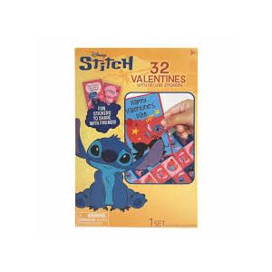 Disney Stitch Sticker Valentine Cards, 32 ct - 2 Pack