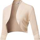 Women's Open Front Knit Blazer - Stretchy Soft Cardigan Jacket for Business Casual Office, Slim Fit Lightweight Work Blazer (Medium)