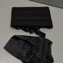 Airplane Foot Hammock, No Collapse Foot Rest for Plane Travel with Extended Adjustment Strap, Portable Desk Foot Hammock with Thickened Foam, Foot Sling Travel Essentials to Relax Your Feet (1 Pc Black)