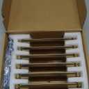 Goo-Ki 6 Pack Cup Pulls Champagne Bronze for Cabinet Drawer Kitchen, 5 Inch c-c Bin Pull Channing Handles Modern Zinc Alloy Hardware for Bar Bathroom