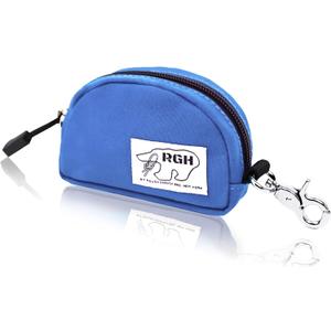 Rough Enough Small Coin Purse and Card Holder with Clip Waterproof Canvas & YKK Zipper Compact Organizer for Earbuds, Cards, Cash (Blue)
