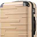 Coolife Luggage Suitcase Carry-on Hardside Travel Luggage TSA Lock Spinner Telescopic Handle (dark green)