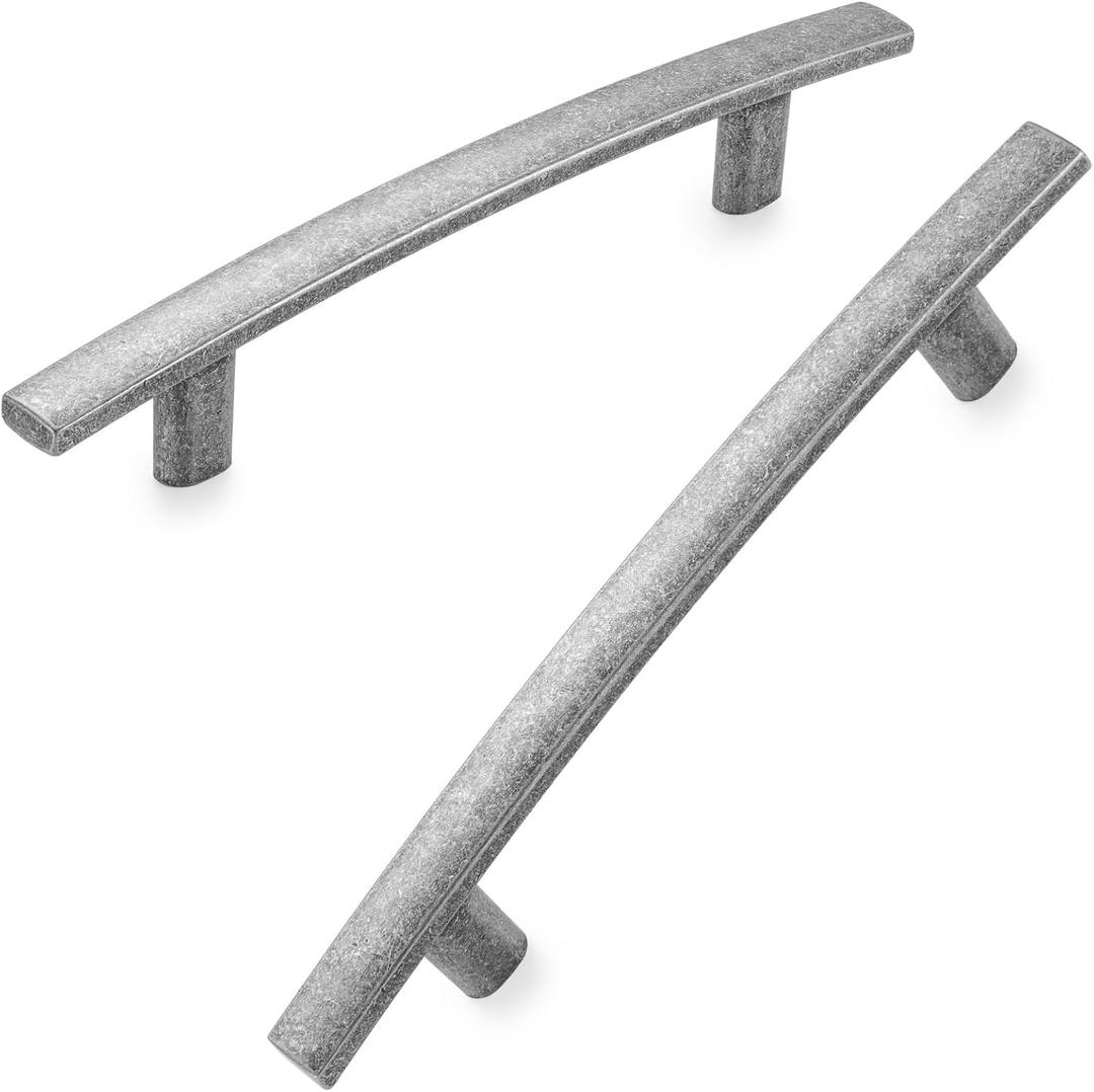 KOOFIZO 10 Pack 3-3/4 Inch Antique Iron Kitchen Cabinet Pulls Vintage Iron Cabinet Handles Iron Cabinet Hardware for Kitchen Cabinets 1961 Drawer Dresser Cupboard Bedroom