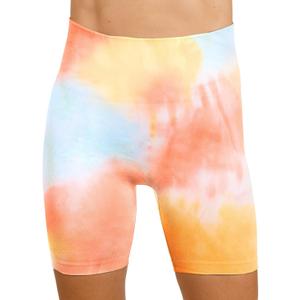 Women's High-Waisted Seamless Compression Biker Shorts - Tie Dye and Solid Ideal for Gym, Yoga, Running, and Fitness S 