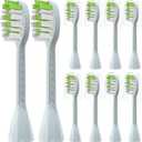 YMPBO Toothbrush Replacement Heads Compatible with Philips One Series Sonicare Battery Toothbrush BH1022/03, 10 Pack Replacement Heads, Soft Bristles, Mint Light Blue