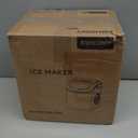 EUHOMY Countertop Ice Maker Machine with Handle, 26lbs in 24Hrs, 9 Ice Cubes Ready in 6 Mins, Auto-Cleaning Portable Ice Maker with Basket and Scoop, for Home/Kitchen/Camping/RV. (Black)