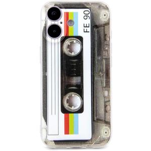 Case for iPhone 17 Matte Finish Heavy Duty Soft Back Cover with Reinforced Corners TPU Soft Bumper Retro Cassette Tape Case Compatible with iPhone 17