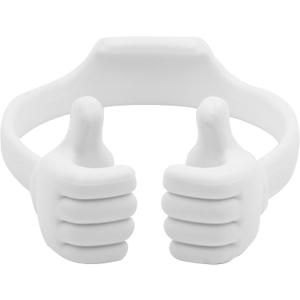 Honsky Thumbs-up Cell Phone Stand Holder, Tablet Stand Cradle for Desk Desktop Smartphone Cellphone Mobile Phone Tablets  Universal Adjustable Flexible, White
