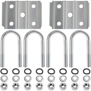 2 3/8 Inch Trailer Axle U Bolt Kit for 3500lbs 2-3/8" Round Axle 1-3/4" Leaf Springs 1 Set