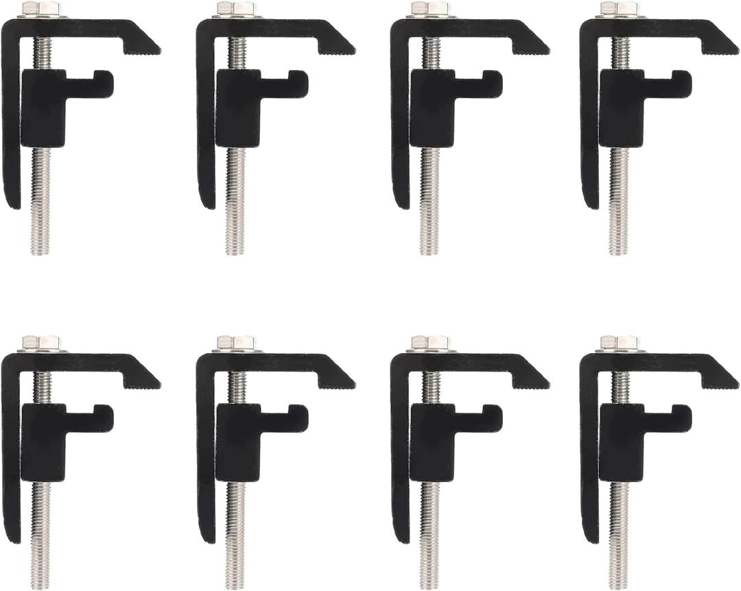 P-AC-04N Utility Track System Mounting Clamp for Toyota Tacoma/Tundra Truck Cap/Camper ShellBlack 8 PCS) Packaging