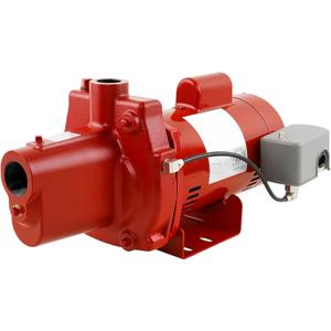 602208 Premium Cast Iron Shallow Well Jet Pump,RJS-100-PREM 1 HP, 23 GPM, 115/230 Volt,Red, for Home,Agriculture,Irrigation