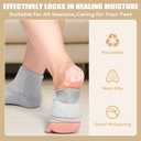 Nano Glass Beyond the Cream Foot File, Callus Remover for Feet with Foot Masks Moisturizing Silicone Gel Heel Socks, Foot Care Kit, Cracked Heel Treatment, Self Care Spa Gifts for Women/Seniors-Golden