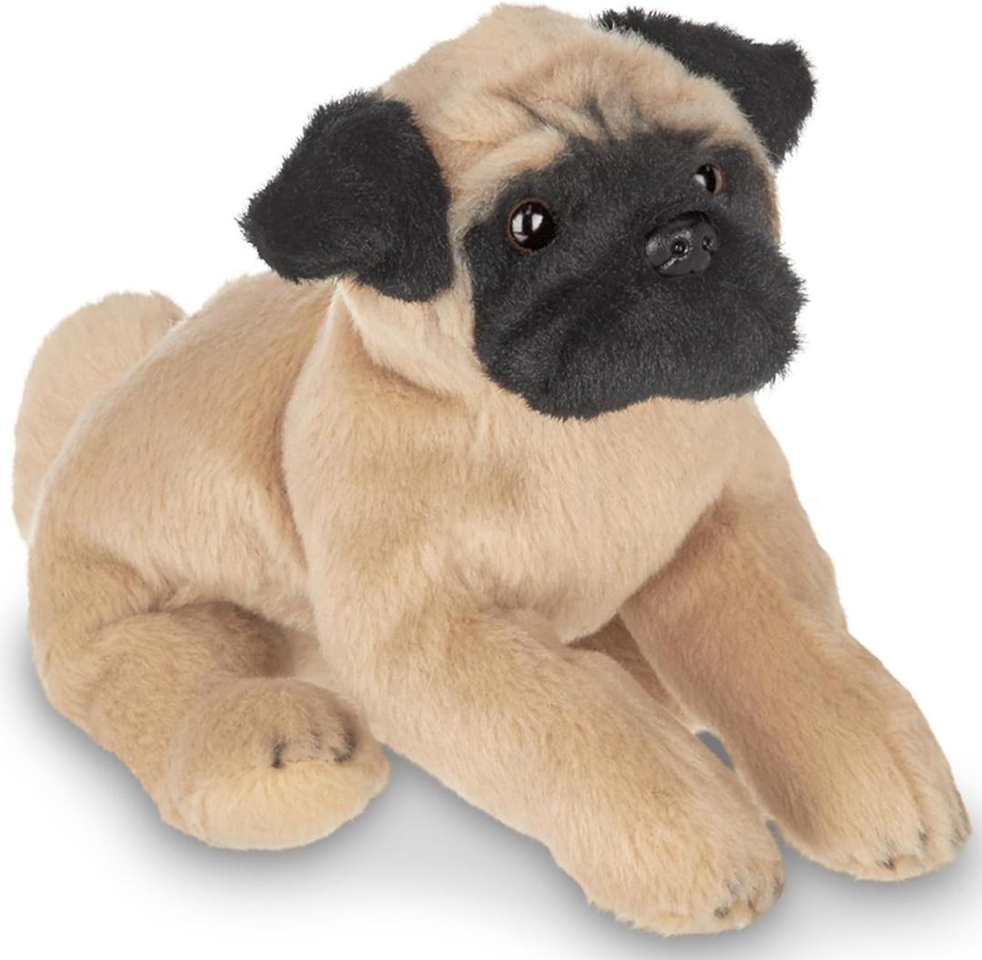 Bearington Pugsly Pug Plush Stuffed Animal Puppy Dog, 13 inch