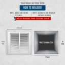 Fits 12x12 Duct Opening | Steel Return Air Filter Grille by Handua [Fixed Hinged] for 1-inch Filters | Vent Cover Grill for Sidewall and Ceiling | White | Outer Dimensions: 14 5/8"W X 14 5/8"H