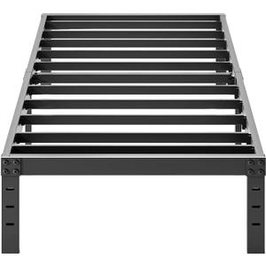 COMASACH Twin XL Bed Frame 14" High Heavy Duty Steel Slats with Heavy Duty Support for Mattress, No Box Spring Needed,Noise-Free,Easy Assembly