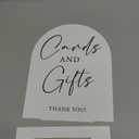 White Arch Acrylic Wedding Sign- 8"x10" Cards and Gifts Sign and Base,1/8" Thick | Modern Calligraphy Arched Acrylic Table Sign for Wedding & Event Party (Cards and Gifts, 8"x10")