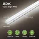 Pak 3FT LED Shop Lights, T5 SE LED Integrated Fixture, 6500K, 16W Linkable Shop Light, Energy Efficient Ceiling and Under Cabinet Lighting for Garage, Workshop, Basement, FCC Certified, 6 Pack