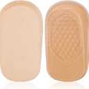 2Pairs Silicone Heel Lifts, 1/2 Inch Heel Inserts for Women, Discrepancy Gel Half Foot Insoles for Women and Men(Beige)