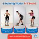 Slant Board for Exercise, 3-in-1 Wooden Calf Stretcher, Rocker Balance Board and 360° Wobble Board, 5 Adjustable Angles, Anti-Slip Surface, Training Poster Included (X-Large), 16*16