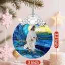 Religious Christmas Ornaments - Stained Glass Jesus Christ Ornament | Christian Christmas Decorations | God Jesus Home Decor | Xmas Tree Decor | Holiday Decor Christian Gifts | Religious Gifts