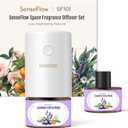 SF101 Waterless Ultrasonic Essential Oil Diffuser100% Plant-Based,120-Day Natural Air Freshener & Aromatherapy Diffuser for Home,Hotel,StudioCovers up to 100-Lavender Citrus Musk