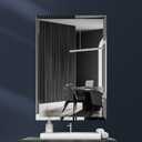 24x32 Inch Frameless Wall Mirror with 1" Beveled Edge, Frameless Rectangle Mirror for Bathroom, Vanity, Living Room
