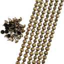 Let's Decorate 10 Meters D9.5mm Brass Upholstery Tacks Strips/Nailhead Trims,Decorative Nail Strips with Upholstery Tacks for Sofa Headboard Bench(B:9.5mm Brass)