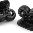 FreeSkates Portable Roller Road Drift Skates Plate, with Aluminum Alloy Deck Non-Slip, Board Split Skateboard with PU Wheels High-end Bearings (Medium, Black)